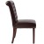 Flash Furniture BT-P-BRN-LEA-GG Hercules Brown LeatherSoft Parsons Chair with Rolled Back, Accent Nail Trim and Walnut Finish addl-7