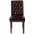 Flash Furniture BT-P-BRN-LEA-GG Hercules Brown LeatherSoft Parsons Chair with Rolled Back, Accent Nail Trim and Walnut Finish addl-8