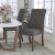 Flash Furniture BT-P-DKGY-FAB-GG Hercules Dark Gray Fabric Parsons Chair with Rolled Back, Accent Nail Trim and Walnut Finish addl-1