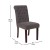 Flash Furniture BT-P-DKGY-FAB-GG Hercules Dark Gray Fabric Parsons Chair with Rolled Back, Accent Nail Trim and Walnut Finish addl-3
