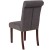 Flash Furniture BT-P-DKGY-FAB-GG Hercules Dark Gray Fabric Parsons Chair with Rolled Back, Accent Nail Trim and Walnut Finish addl-4
