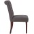 Flash Furniture BT-P-DKGY-FAB-GG Hercules Dark Gray Fabric Parsons Chair with Rolled Back, Accent Nail Trim and Walnut Finish addl-5