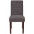 Flash Furniture BT-P-DKGY-FAB-GG Hercules Dark Gray Fabric Parsons Chair with Rolled Back, Accent Nail Trim and Walnut Finish addl-6