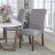 Flash Furniture BT-P-LTGY-FAB-GG Hercules Light Gray Fabric Parsons Chair with Rolled Back, Accent Nail Trim and Walnut Finish addl-1