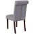 Flash Furniture BT-P-LTGY-FAB-GG Hercules Light Gray Fabric Parsons Chair with Rolled Back, Accent Nail Trim and Walnut Finish addl-5