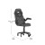 Flash Furniture CH-00095-BK-RLB-GG X10 Black LeatherSoft Gaming / Racing Office Chair with Flip-up Arms and Transparent Roller Wheels addl-4