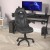 Flash Furniture CH-00095-BK-RLB-GG X10 Black LeatherSoft Gaming / Racing Office Chair with Flip-up Arms and Transparent Roller Wheels addl-5