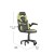 Flash Furniture CH-00095-GN-RLB-GG X10 Neon Green/Black LeatherSoft Gaming / Racing Computer Chair with Flip-up Arms and Transparent Roller Wheels addl-4