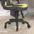 Flash Furniture CH-00095-GN-RLB-GG X10 Neon Green/Black LeatherSoft Gaming / Racing Computer Chair with Flip-up Arms and Transparent Roller Wheels addl-6