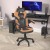 Flash Furniture CH-00095-OR-RLB-GG X10 Orange/Black LeatherSoft Gaming / Racing Office Computer Chair with Flip-up Arms and Transparent Roller Wheels addl-5