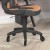 Flash Furniture CH-00095-OR-RLB-GG X10 Orange/Black LeatherSoft Gaming / Racing Office Computer Chair with Flip-up Arms and Transparent Roller Wheels addl-6