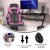 Flash Furniture CH-00095-PK-RLB-GG X10 Pink/Black LeatherSoft Gaming / Racing Office Chair with Flip-up Arms and Transparent Roller Wheels addl-3