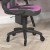Flash Furniture CH-00095-PK-RLB-GG X10 Pink/Black LeatherSoft Gaming / Racing Office Chair with Flip-up Arms and Transparent Roller Wheels addl-6