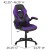 Flash Furniture CH-00095-PR-GG X10 Purple/Black LeatherSoft Gaming / Racing Office Swivel Chair with Flip-up Arms addl-5