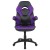 Flash Furniture CH-00095-PR-GG X10 Purple/Black LeatherSoft Gaming / Racing Office Swivel Chair with Flip-up Arms addl-9