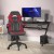 Flash Furniture CH-00095-RED-RLB-GG X10 Red/Black LeatherSoft Gaming / Racing Office Chair with Flip-up Arms and Transparent Roller Wheels addl-1