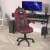 Flash Furniture CH-00095-RED-RLB-GG X10 Red/Black LeatherSoft Gaming / Racing Office Chair with Flip-up Arms and Transparent Roller Wheels addl-5