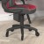 Flash Furniture CH-00095-RED-RLB-GG X10 Red/Black LeatherSoft Gaming / Racing Office Chair with Flip-up Arms and Transparent Roller Wheels addl-6