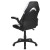 Flash Furniture CH-00095-WH-GG X10 White/Black LeatherSoft Gaming / Racing Office Swivel Chair with Flip-up Arms addl-7