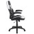 Flash Furniture CH-00095-WH-GG X10 White/Black LeatherSoft Gaming / Racing Office Swivel Chair with Flip-up Arms addl-9