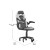 Flash Furniture CH-00095-WH-RLB-GG X10 White/Black LeatherSoft Gaming / Racing Office Chair with Flip-up Arms and Transparent Roller Wheels addl-4