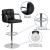 Flash Furniture CH-102029-BK-GG Contemporary Black Quilted Vinyl Adjustable Height Barstool with Arms and Chrome Base addl-4
