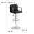 Flash Furniture CH-102029-BK-GG Contemporary Black Quilted Vinyl Adjustable Height Barstool with Arms and Chrome Base addl-5