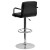 Flash Furniture CH-102029-BK-GG Contemporary Black Quilted Vinyl Adjustable Height Barstool with Arms and Chrome Base addl-6