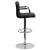 Flash Furniture CH-102029-BK-GG Contemporary Black Quilted Vinyl Adjustable Height Barstool with Arms and Chrome Base addl-8
