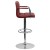 Flash Furniture CH-102029-BURG-GG Contemporary Burgundy Quilted Vinyl Adjustable Height Barstool with Arms and Chrome Base addl-8