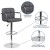 Flash Furniture CH-102029-GY-GG Contemporary Gray Quilted Vinyl Adjustable Height Barstool with Arms and Chrome Base addl-4