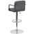 Flash Furniture CH-102029-GY-GG Contemporary Gray Quilted Vinyl Adjustable Height Barstool with Arms and Chrome Base addl-5