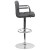 Flash Furniture CH-102029-GY-GG Contemporary Gray Quilted Vinyl Adjustable Height Barstool with Arms and Chrome Base addl-7