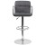 Flash Furniture CH-102029-GY-GG Contemporary Gray Quilted Vinyl Adjustable Height Barstool with Arms and Chrome Base addl-8