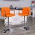 Flash Furniture CH-102029-ORG-GG Contemporary Orange Quilted Vinyl Adjustable Height Barstool with Arms and Chrome Base addl-1