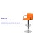 Flash Furniture CH-102029-ORG-GG Contemporary Orange Quilted Vinyl Adjustable Height Barstool with Arms and Chrome Base addl-3