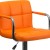 Flash Furniture CH-102029-ORG-GG Contemporary Orange Quilted Vinyl Adjustable Height Barstool with Arms and Chrome Base addl-7