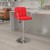 Flash Furniture CH-102029-RED-GG Contemporary Red Quilted Vinyl Adjustable Height Barstool with Arms and Chrome Base addl-1