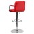 Flash Furniture CH-102029-RED-GG Contemporary Red Quilted Vinyl Adjustable Height Barstool with Arms and Chrome Base addl-6