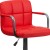 Flash Furniture CH-102029-RED-GG Contemporary Red Quilted Vinyl Adjustable Height Barstool with Arms and Chrome Base addl-7
