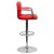 Flash Furniture CH-102029-RED-GG Contemporary Red Quilted Vinyl Adjustable Height Barstool with Arms and Chrome Base addl-8