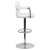 Flash Furniture CH-102029-WH-GG Contemporary White Quilted Vinyl Adjustable Height Barstool with Arms and Chrome Base addl-8