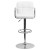 Flash Furniture CH-102029-WH-GG Contemporary White Quilted Vinyl Adjustable Height Barstool with Arms and Chrome Base addl-9