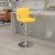 Flash Furniture CH-102029-YEL-GG Contemporary Yellow Quilted Vinyl Adjustable Height Barstool with Arms and Chrome Base addl-1