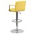 Flash Furniture CH-102029-YEL-GG Contemporary Yellow Quilted Vinyl Adjustable Height Barstool with Arms and Chrome Base addl-5