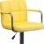 Flash Furniture CH-102029-YEL-GG Contemporary Yellow Quilted Vinyl Adjustable Height Barstool with Arms and Chrome Base addl-6