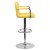 Flash Furniture CH-102029-YEL-GG Contemporary Yellow Quilted Vinyl Adjustable Height Barstool with Arms and Chrome Base addl-7