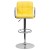 Flash Furniture CH-102029-YEL-GG Contemporary Yellow Quilted Vinyl Adjustable Height Barstool with Arms and Chrome Base addl-8