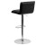 Flash Furniture CH-112010-BK-GG Contemporary Black Vinyl Adjustable Height Barstool with Vertical Stitch Back/Seat and Chrome Base addl-6