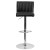 Flash Furniture CH-112010-BK-GG Contemporary Black Vinyl Adjustable Height Barstool with Vertical Stitch Back/Seat and Chrome Base addl-9